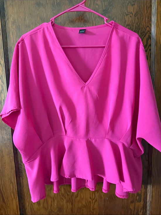 SHEIN Tops - Bright Pink V-Neck Women's Top